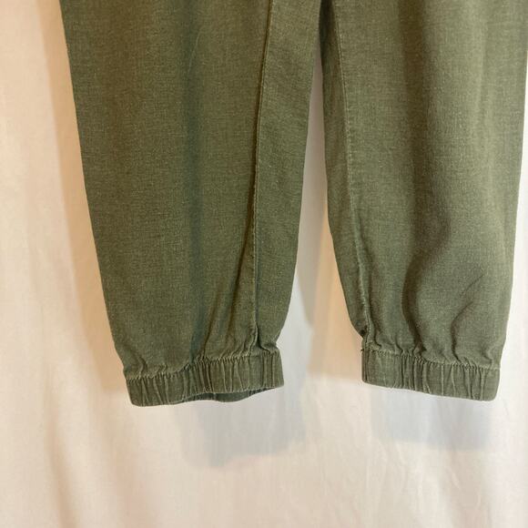 Time and Tru Linen Blend Green Pull On Drawstring Ankle Casual Jogger Pants - Picture 5 of 8